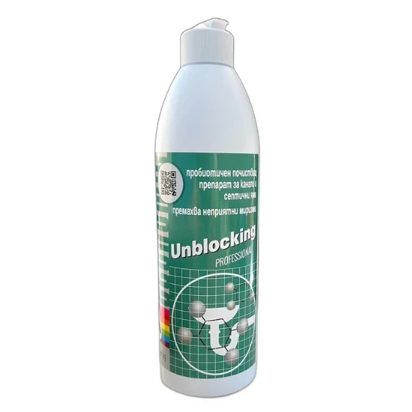 Ecocleaner Unblocking agent 500ml.-Пробиотичен препарат за отпушване на канали, 5 дози