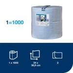 Thumbnail 4 of 130070 Индустриална ролка Tork W1 Синя 34х37см 1000 къса